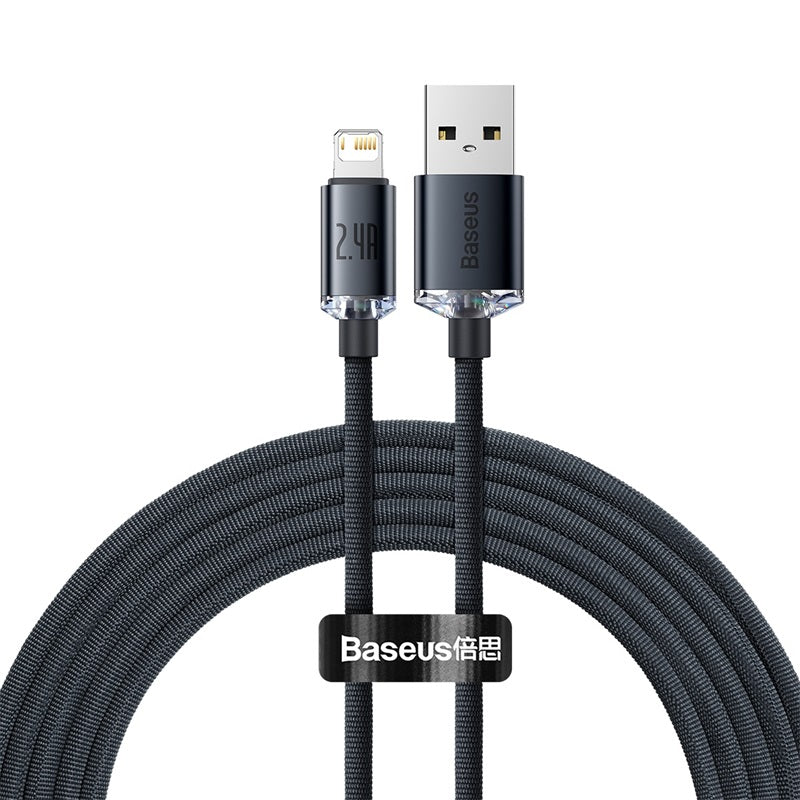 Baseus Braided USB to Lightning Data and Charge Cable (2m) - SKmobile Canada