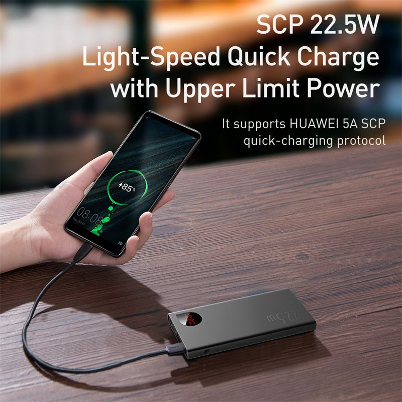 Adaman Metal Digital Display Quick Charge Power Bank 22.5W (10000 mAh)