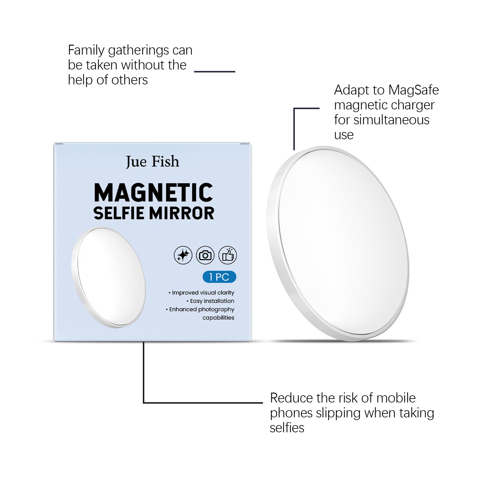 Jue Fish Magnetic Selfie Mirror