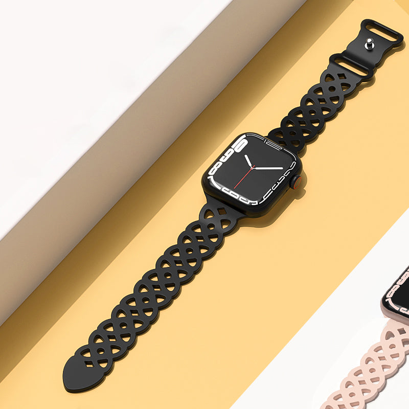 Apple Watch Band - Flexible Series Rhombus Hollow Silicone Strap (WA09)