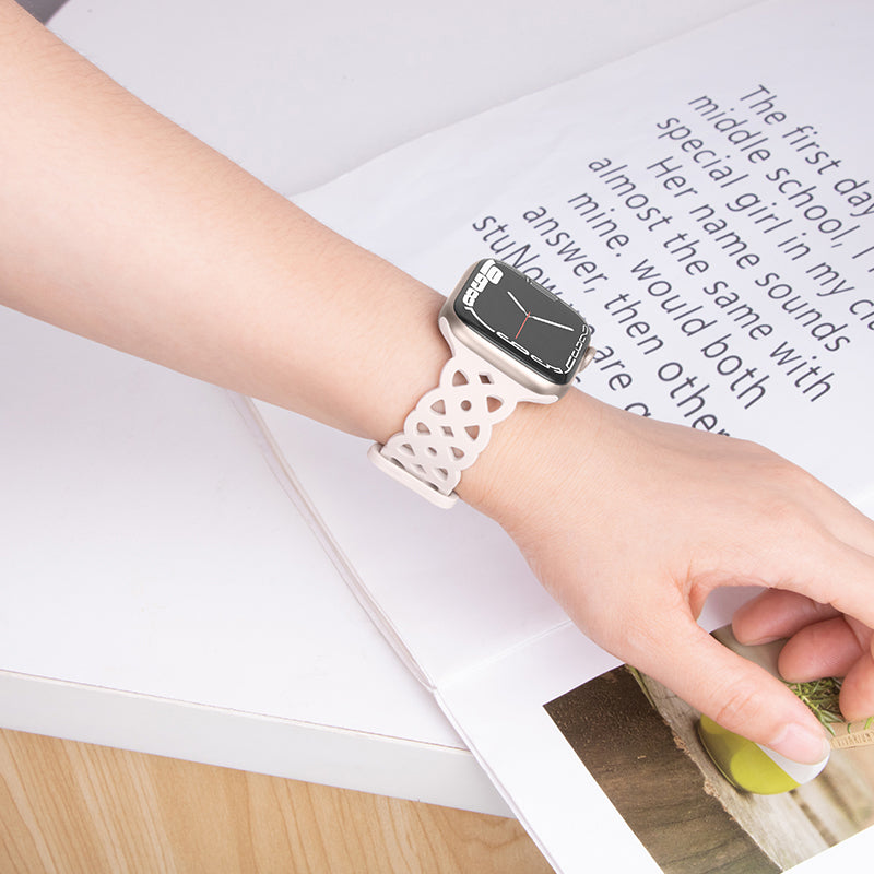 Apple Watch Band - Flexible Series Rhombus Hollow Silicone Strap (WA09)