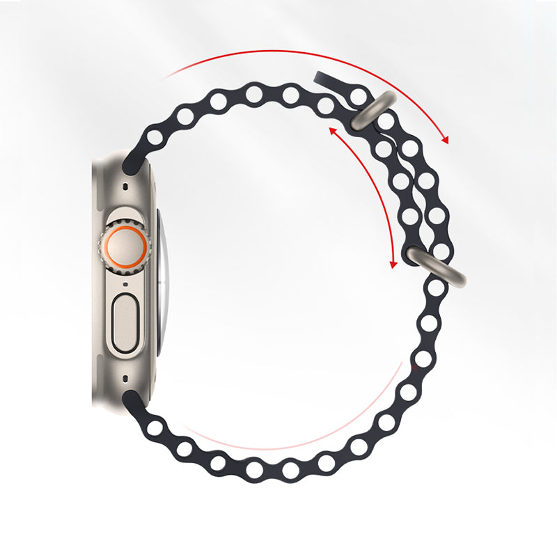 Apple Watch Band - Original Series Marine Double Buckle Silicone Strap (WA12)