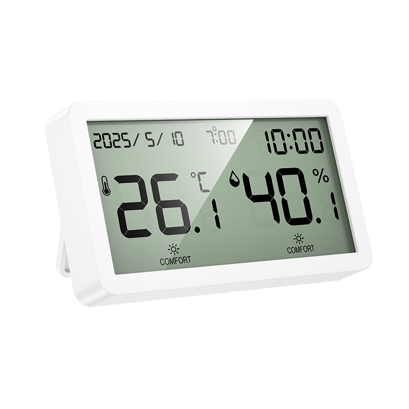 Indoor Electronic Alarm Clock, Thermometer, and Hygrometer