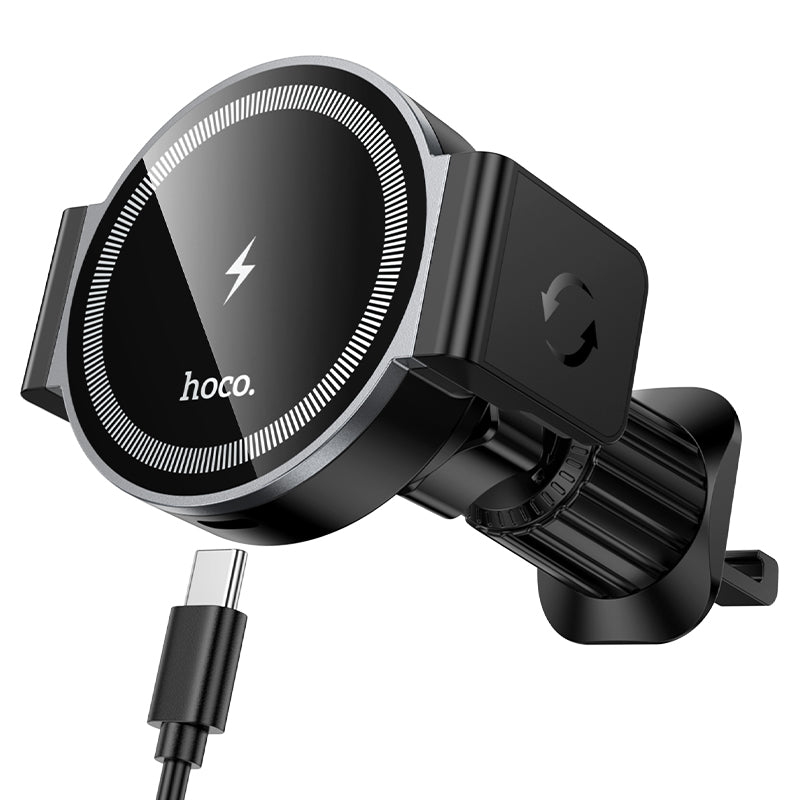 Power Electric MagSafe Wireless Charging Car Holder with Optional Clamp