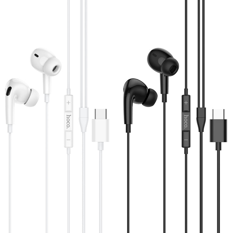 Hoco USB-C Wired Volume Controlled Soft Buds Digital Earphones with Mic