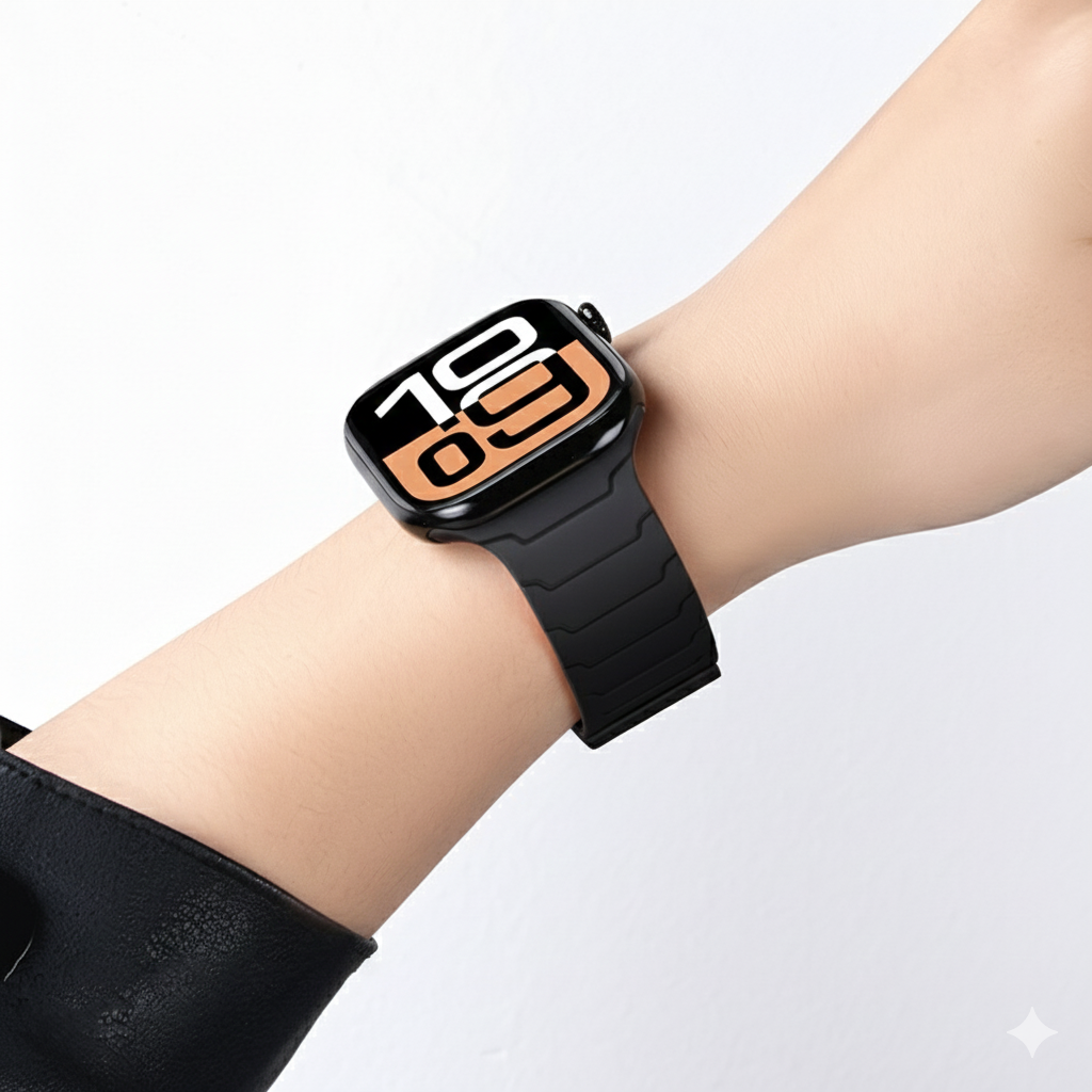 Flexible Series Magnetic Silicone Strap Band for Apple Watch Series