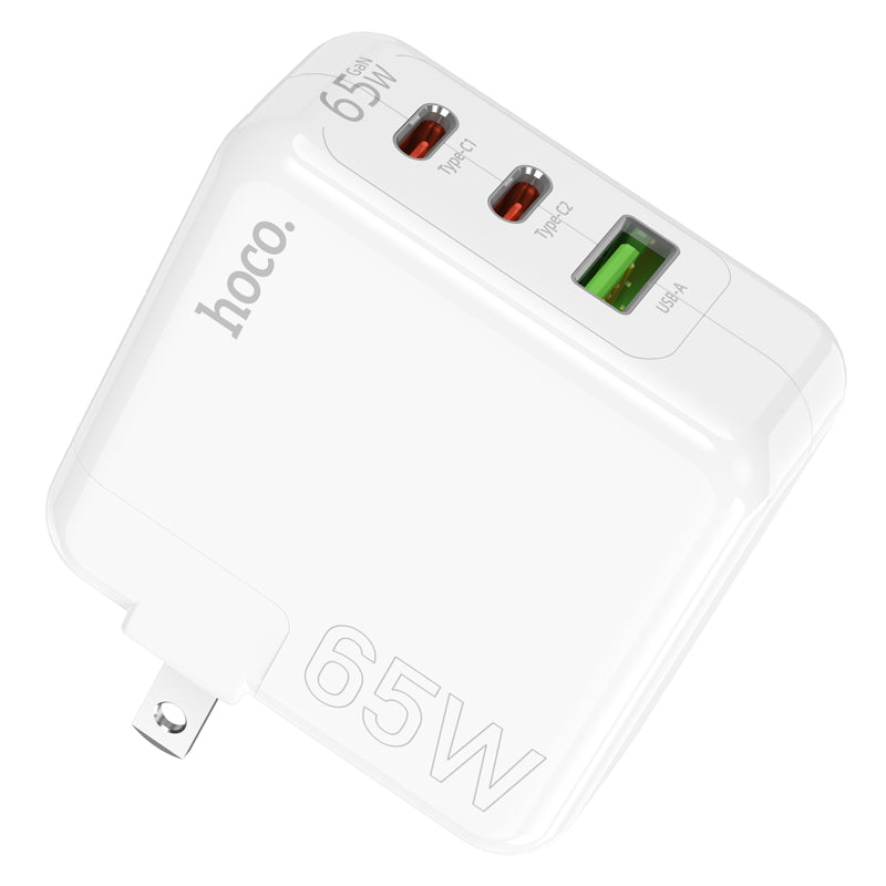 High Power GaN 65W Three Port 2x USB-C / 1x USB-A PD Fast Charger - SKmobile Canada