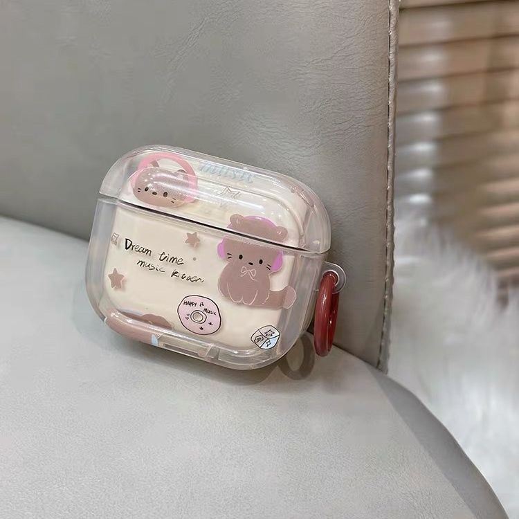 Brown Cat Headphone AirPods Case