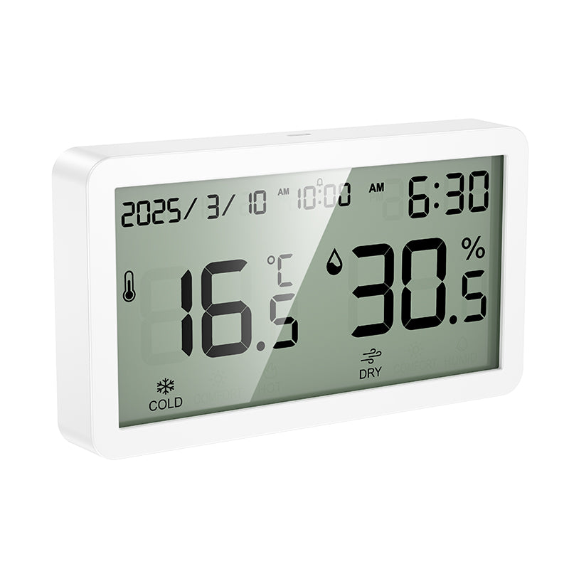 Indoor Electronic Alarm Clock, Thermometer, and Hygrometer