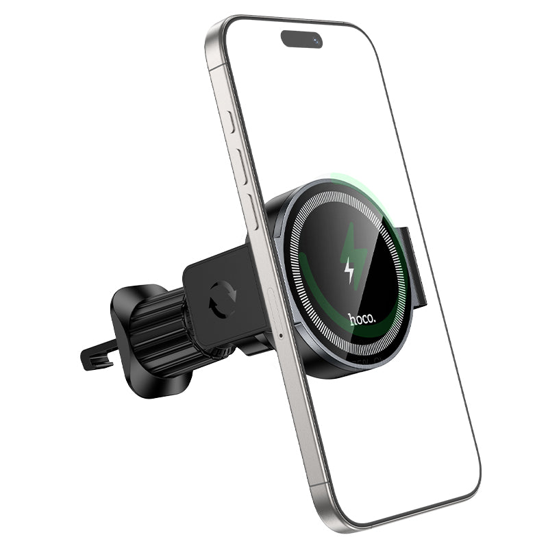 Power Electric MagSafe Wireless Charging Car Holder with Optional Clamp