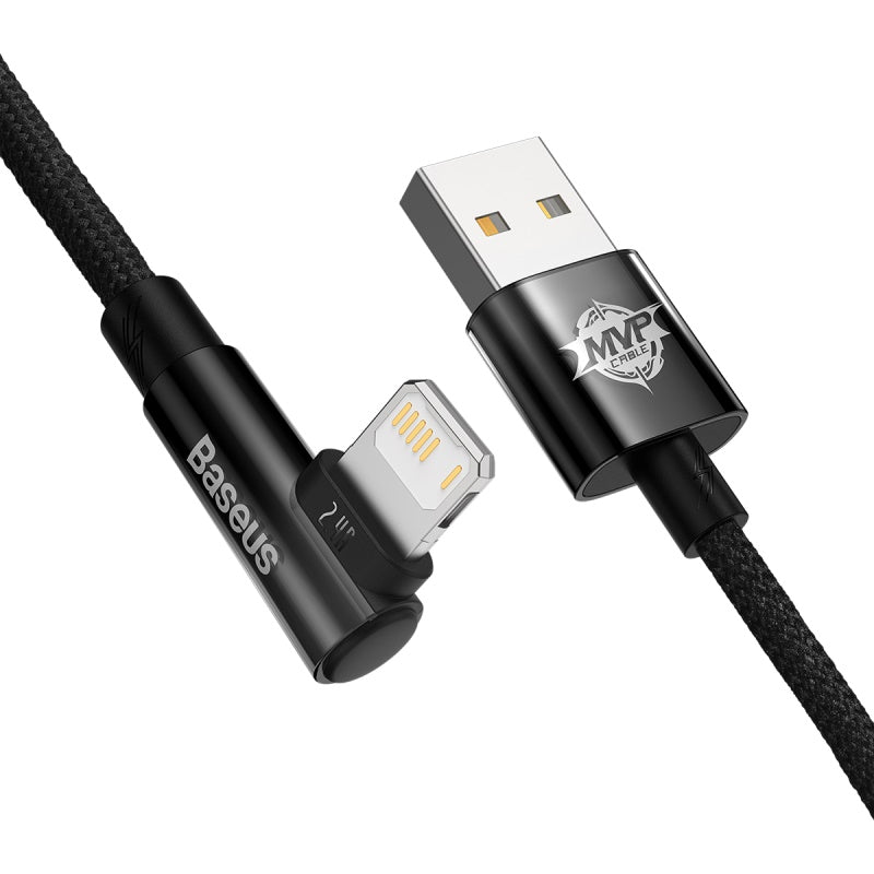 Baseus Braided L-Shaped USB to Lightning Data and Charge Cable (2m) - SKmobile Canada