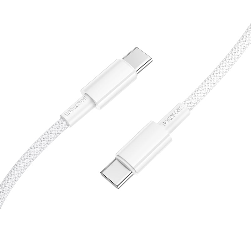 Borofone 60W Braided USB-C to USB-C Data and Charge Cable (1m)