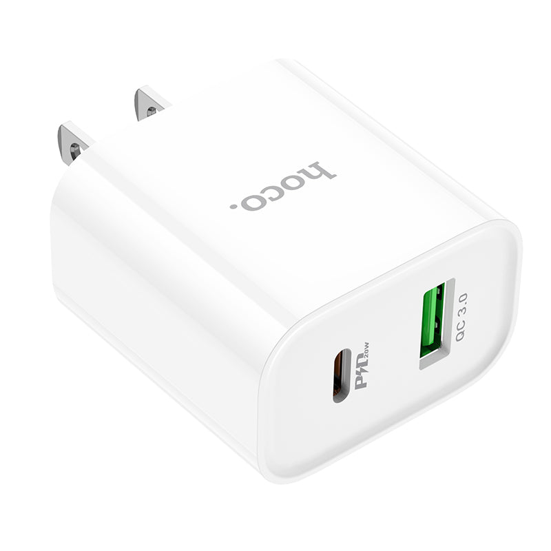 Quick Compact Charger 20W Dual Port USB-C + USB-A - SKmobile Canada