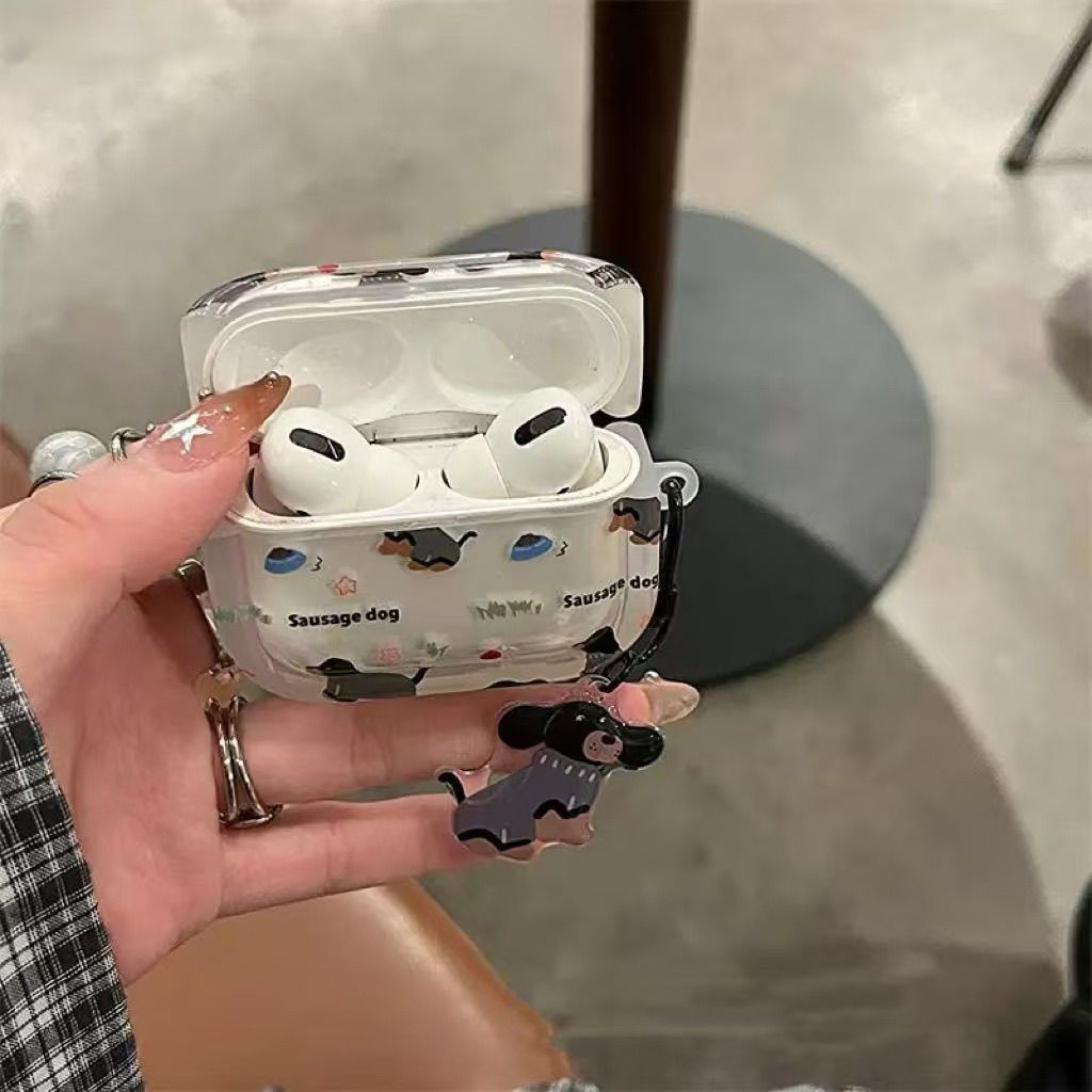 Cute Sausage Dog Print AirPods Case