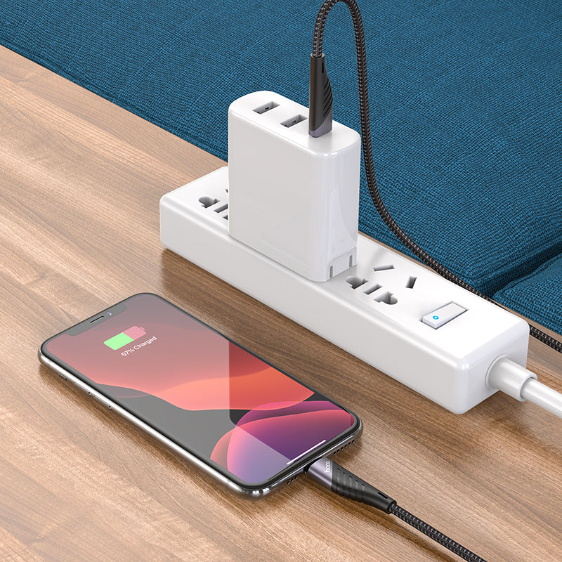 Hoco Braided USB-C to Lightning Data and Charge (1.2m) - SKmobile Canada