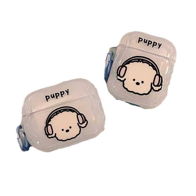 White Dog Headphone AirPods Case
