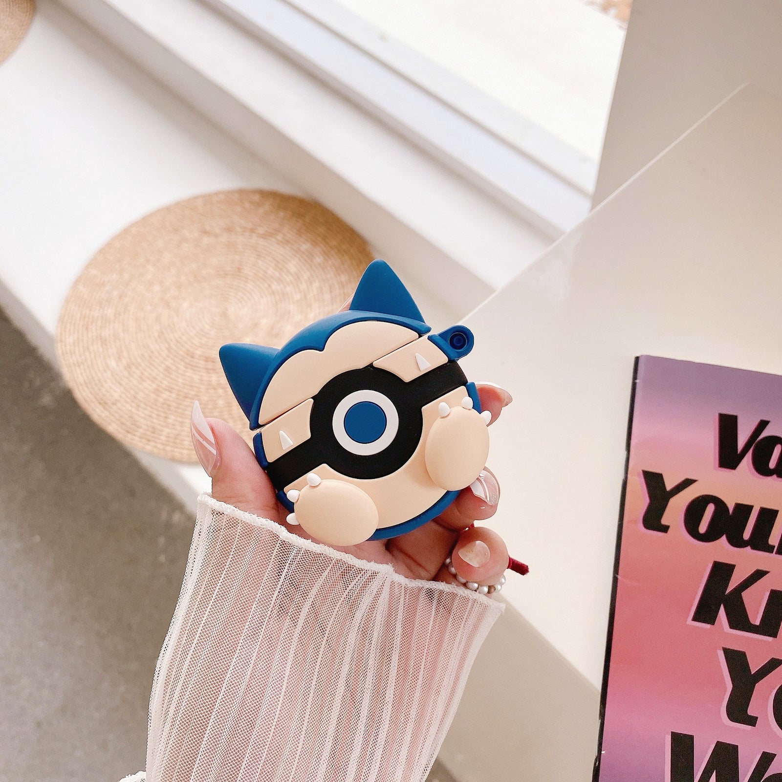 Blue Rounded Monster AirPods Case