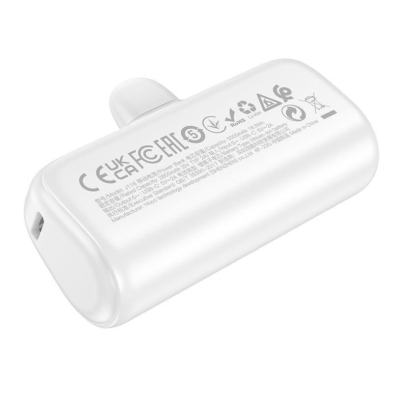 Cool Charging Pocket USB-C Power Bank with Digital Display (5000 mAh)