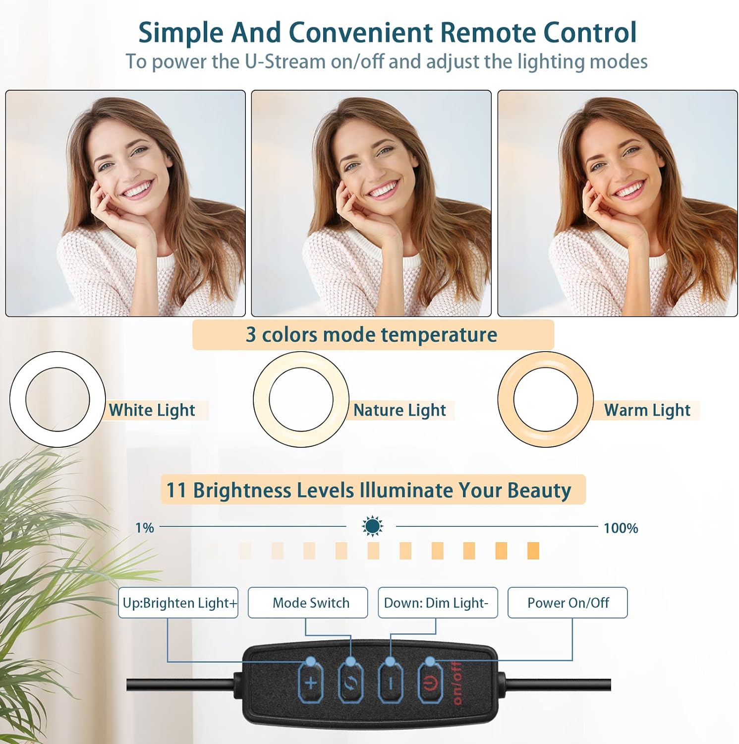 Live Stream Phone Holder with Tripod Stand and 6-inch Ring Light - SKmobile Canada