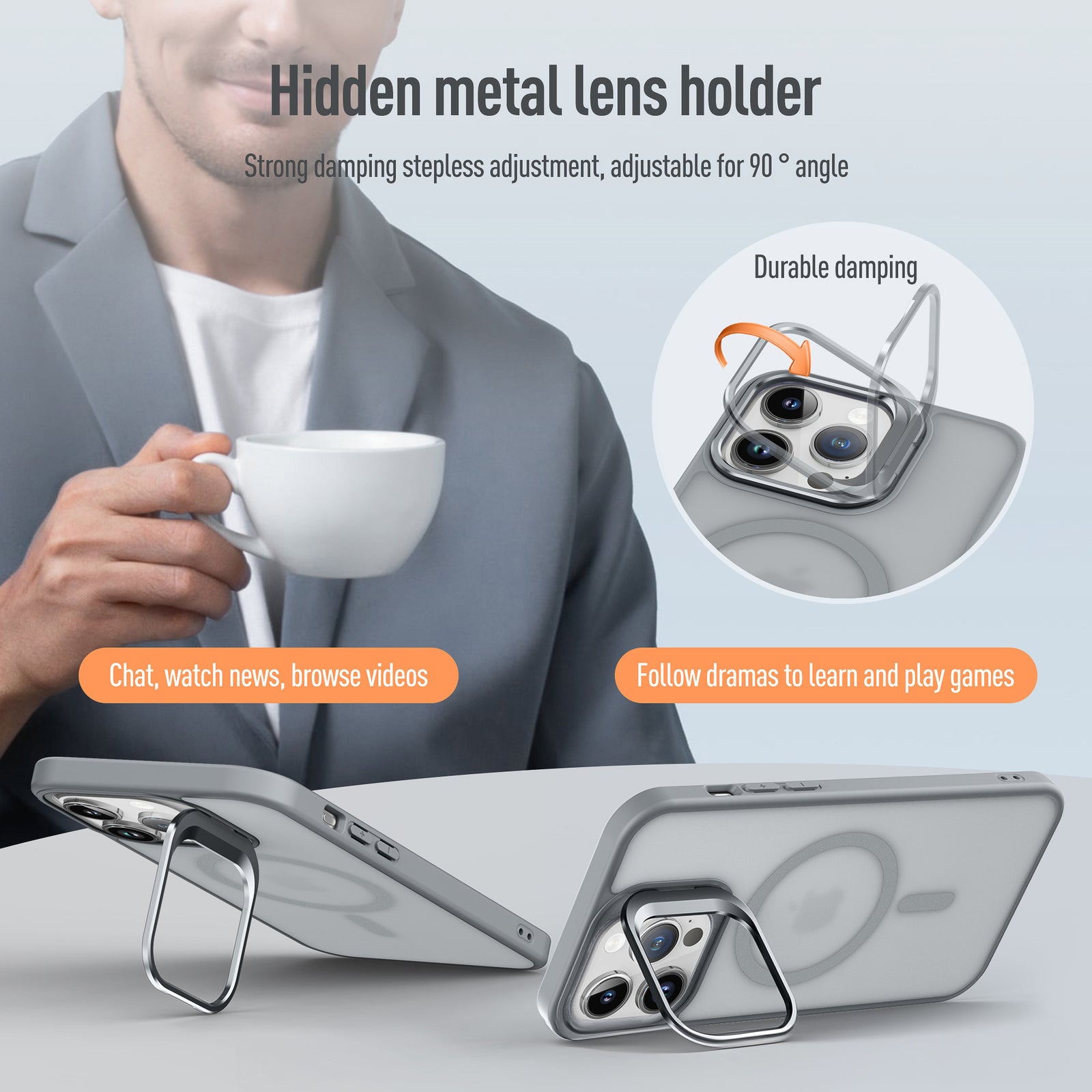 MagSafe Phone Case with Kick Stand for iPhones