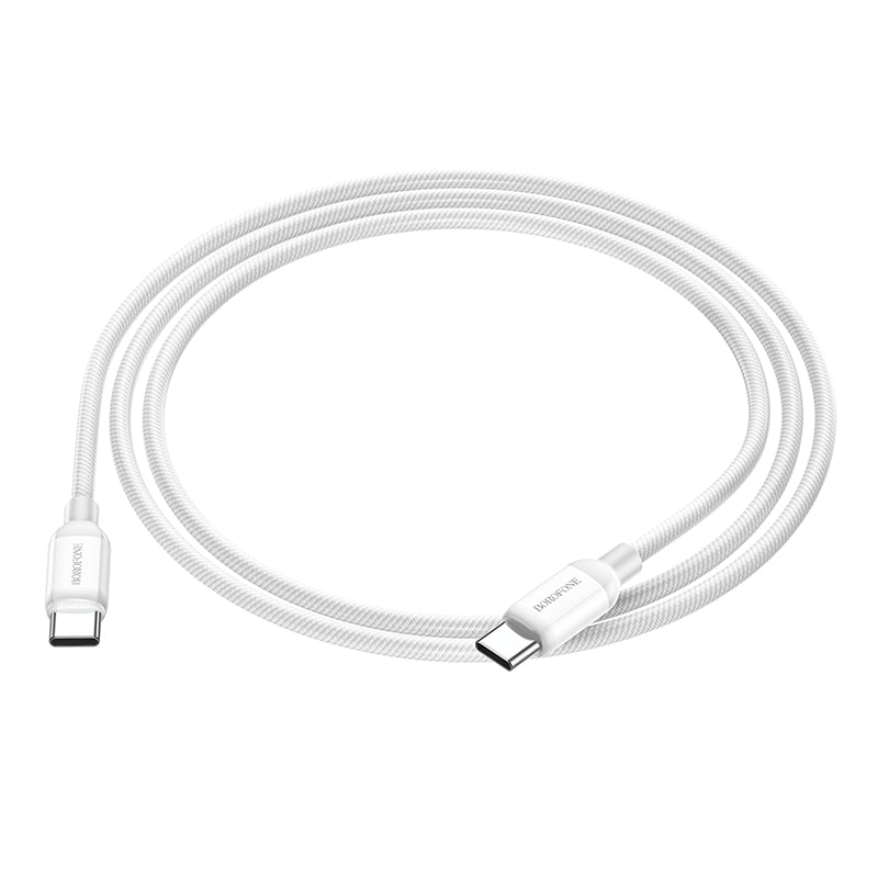 Borofone 100W Braided USB-C to USB-C Data and Charge Cable (1m) - SKmobile Canada