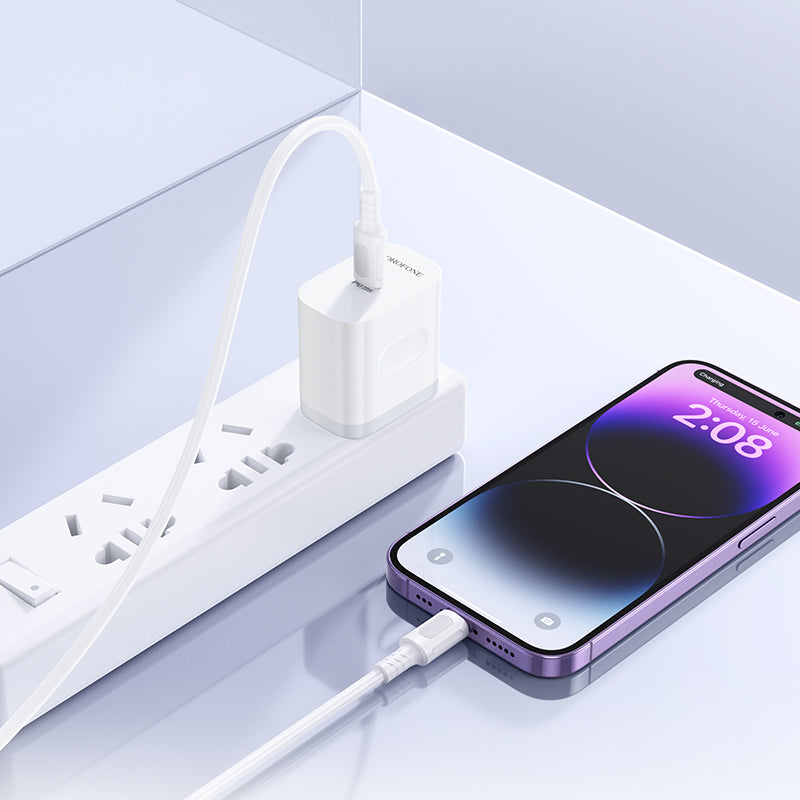 Borofone PD20W Charger Set with USB-C to Lightning Cable