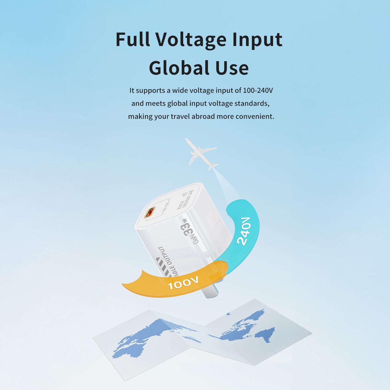33W GaN USB-C Fast Charger Mini Power Delivery Power Adapter