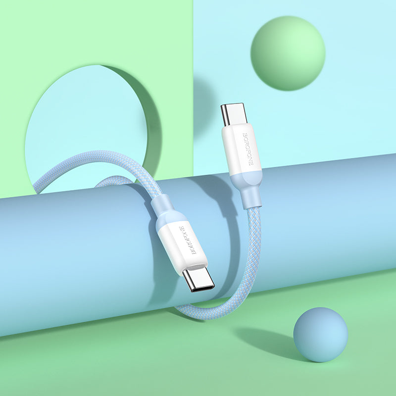 Borofone 100W Braided USB-C to USB-C Data and Charge Cable (1m) - SKmobile Canada
