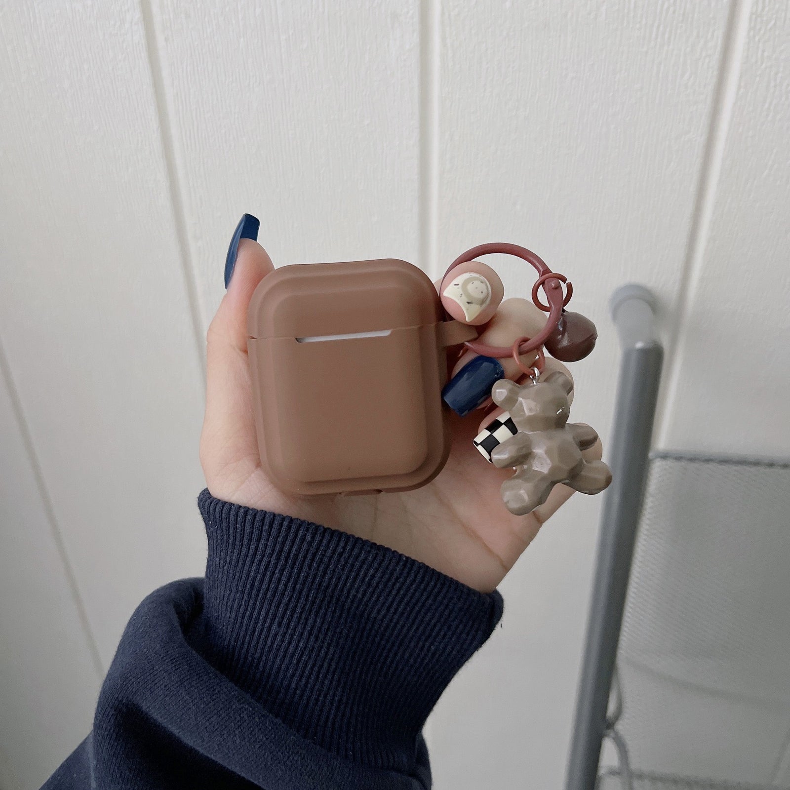 Brown Bear Sleigh Bell AirPods Case