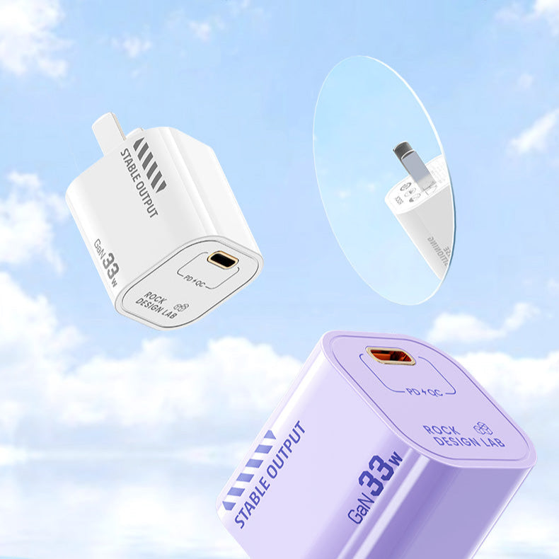 T88 Sugar Cube Series PD33W GaN Fast Charging Adapter (White Only)