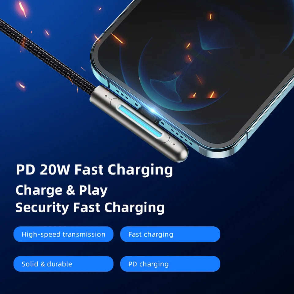 Rock Braided USB-C to Lighting Charge and Data (2m) - SKmobile Canada