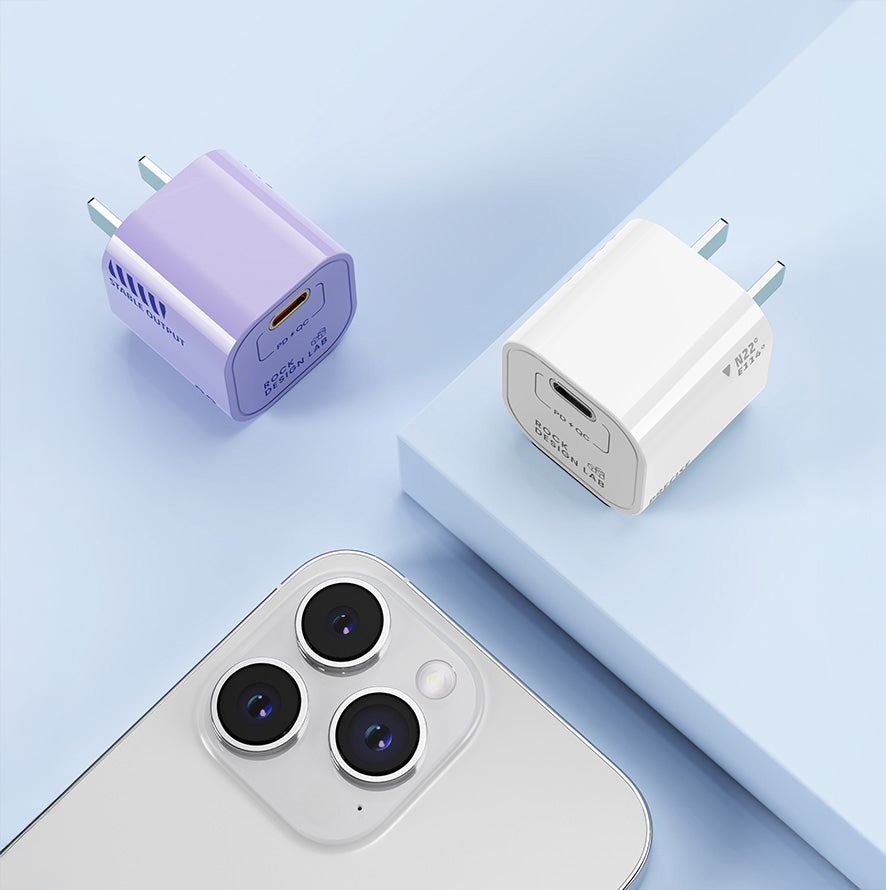 T88 Sugar Cube Series PD33W GaN Fast Charging Adapter (White Only)