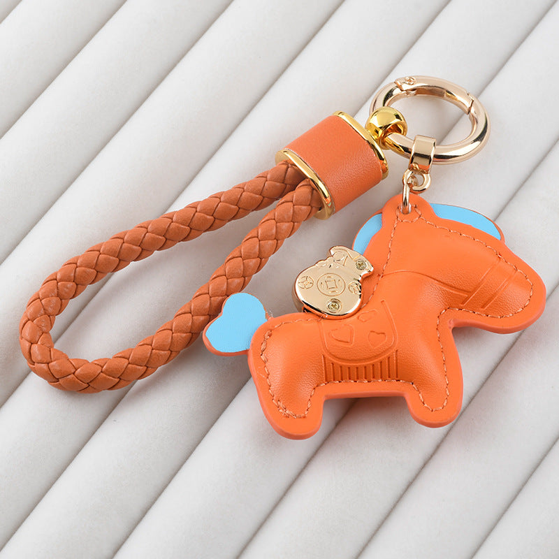 Leather Braided Rope Rich Charm