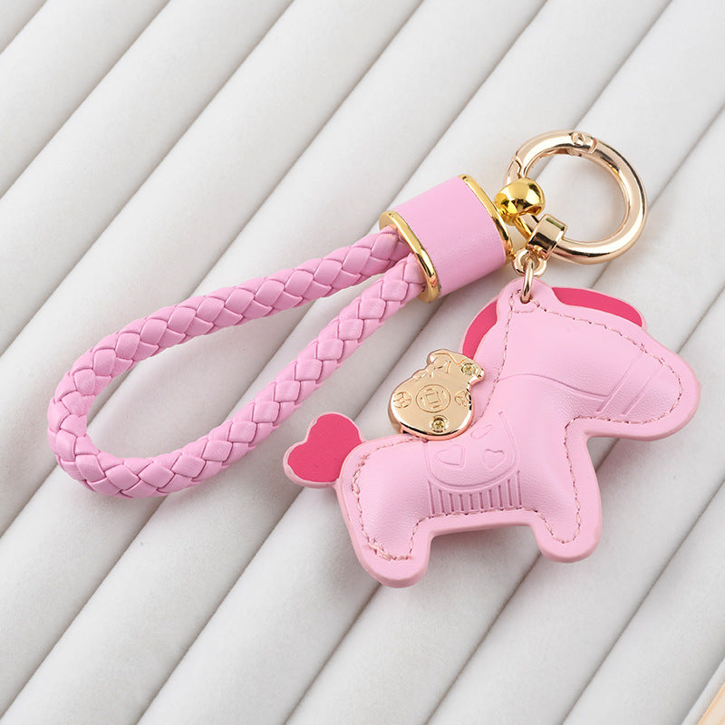 Leather Braided Rope Rich Charm