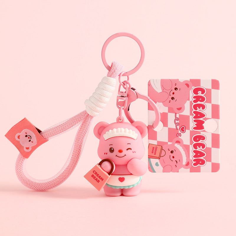 Cream Bear Handbag Charm