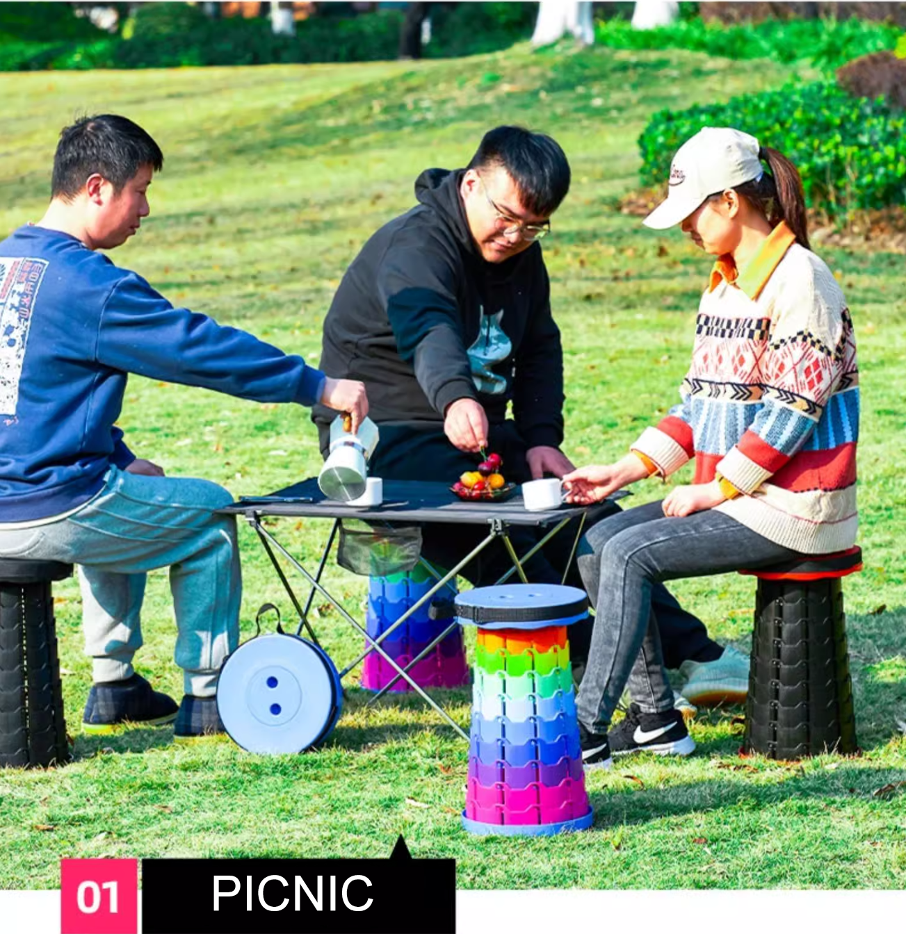 Retractable Portable Collapsible Folding Chair & Stool - SKmobile Canada