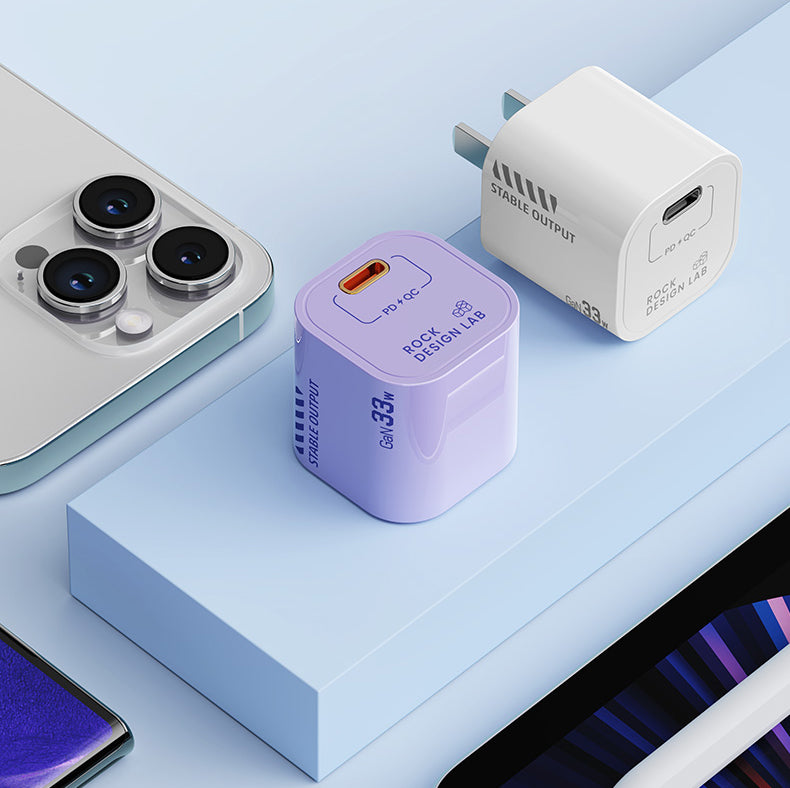 33W GaN USB-C Fast Charger Mini Power Delivery Power Adapter