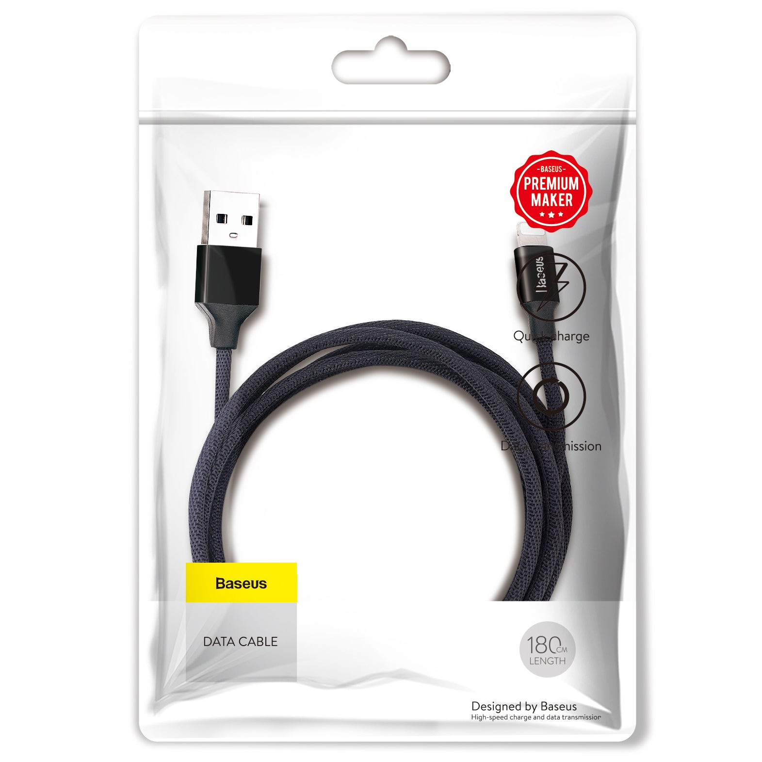 Baseus Braided USB to Lighting Data and Charge Cable (1.8m) - SKmobile Canada