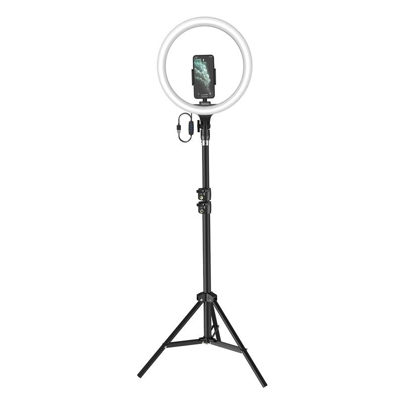 Live Stream Phone Holder with Tripod Stand and 12-inch Ring Light - SKmobile Canada