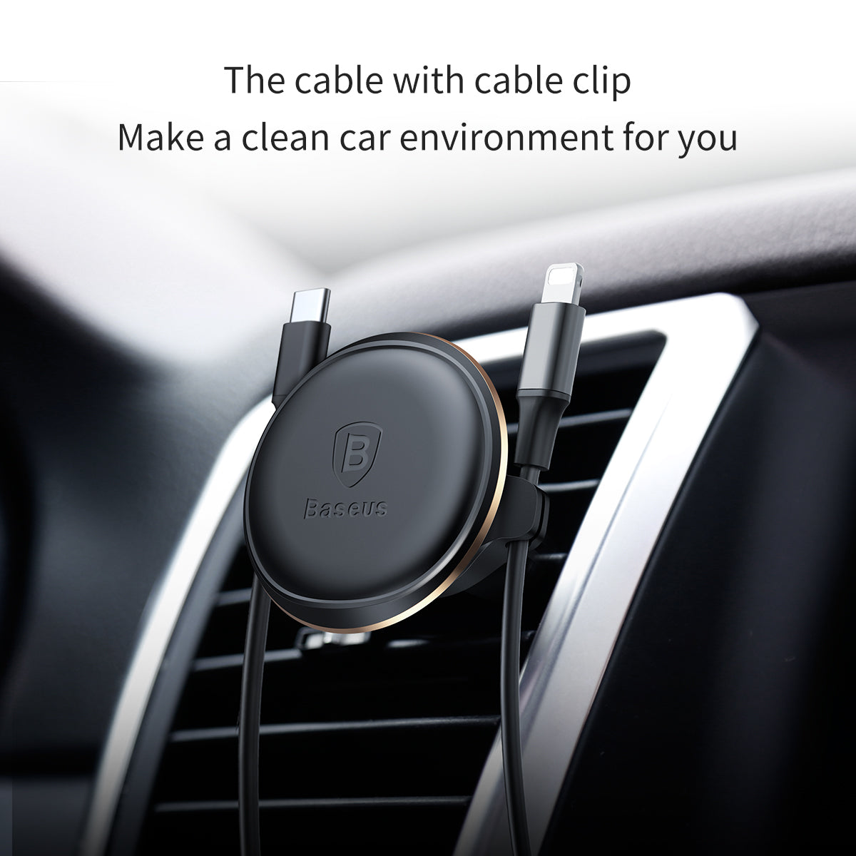 Magnetic Car Mount Holder with Cable Clip for Air Vents - SKmobile Canada