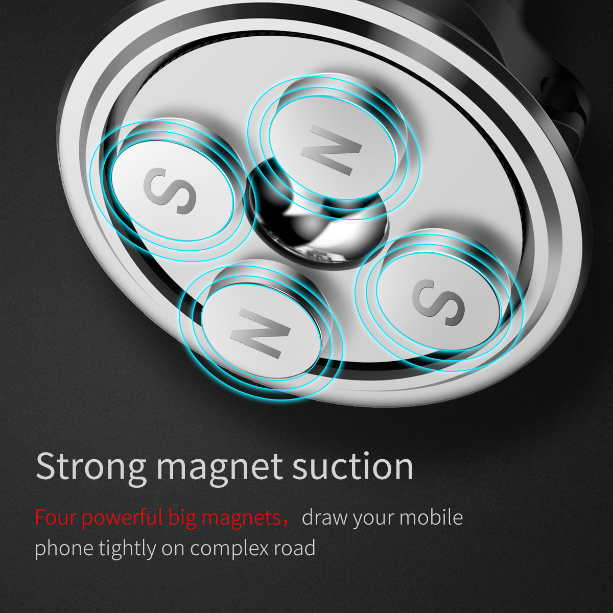 Magnetic Car Mount Holder with Cable Clip for Air Vents - SKmobile Canada