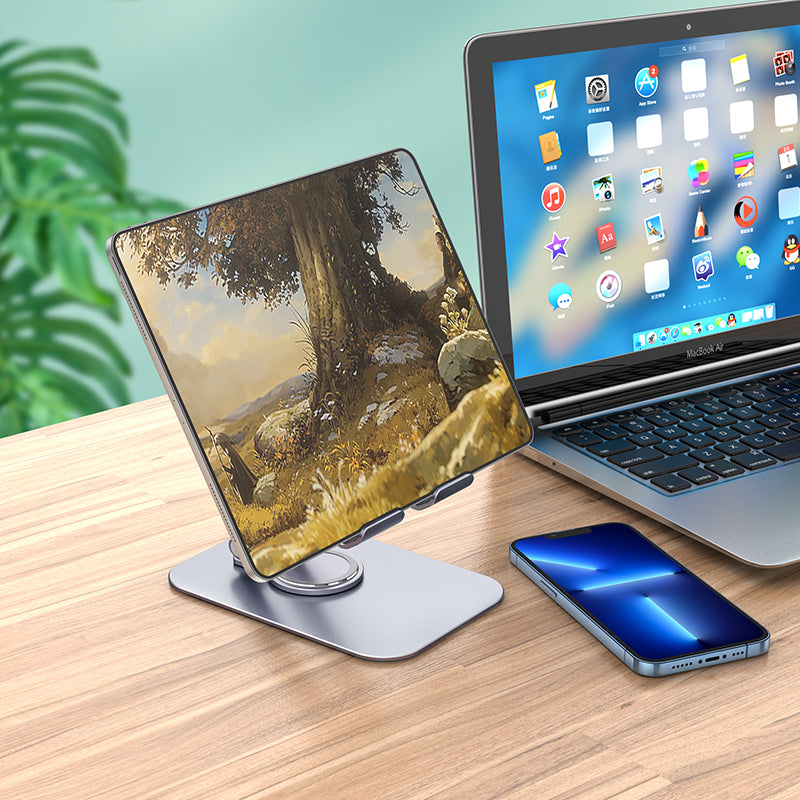 Ivey Dual Axis Rotating Metal Tablet Desktop Holder - SKmobile Canada