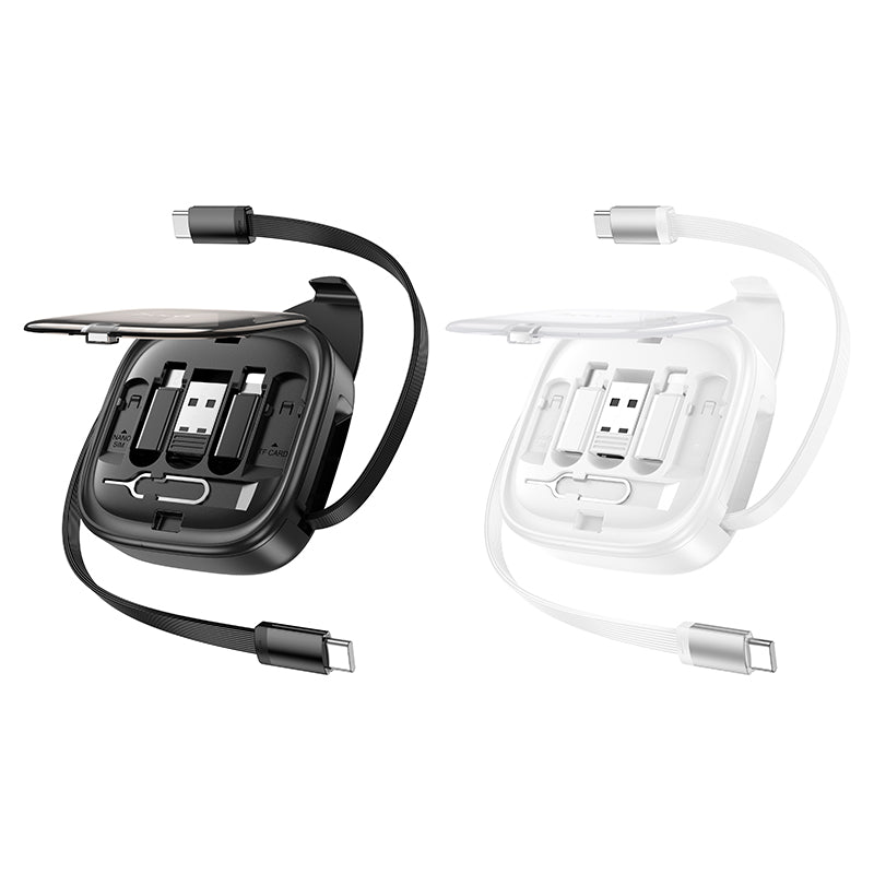 Hoco Premium Retractable Data Cable Set (1.5m)