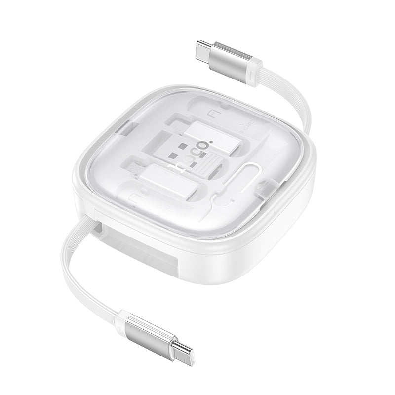 Hoco Premium Retractable Data Cable Set (1.5m)