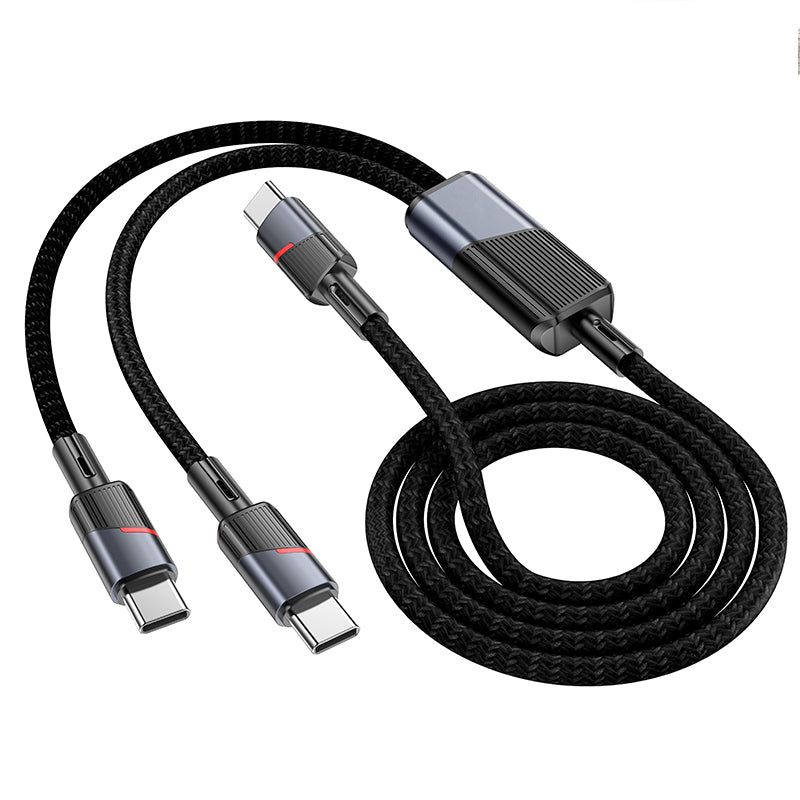 Hoco 100W Dual USB-C to USB-C Braided Fast Charging Cable (1.2m)