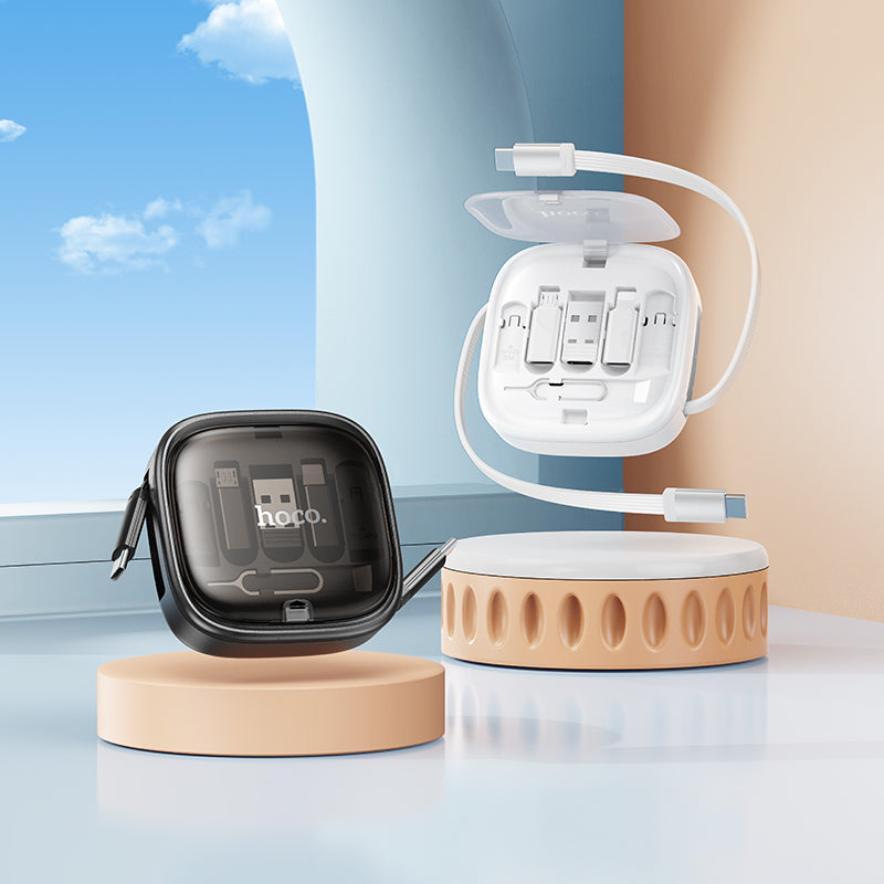 Hoco Premium Retractable Data Cable Set (1.5m)