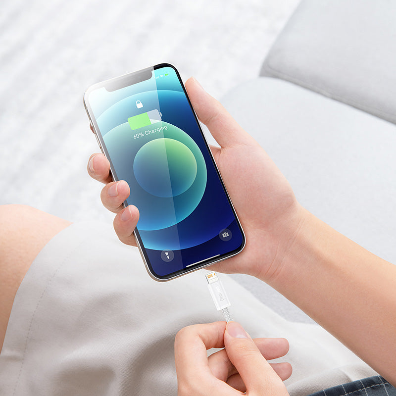 Baseus Braided USB to Lightning Data and Charge Cable (2m) - SKmobile Canada