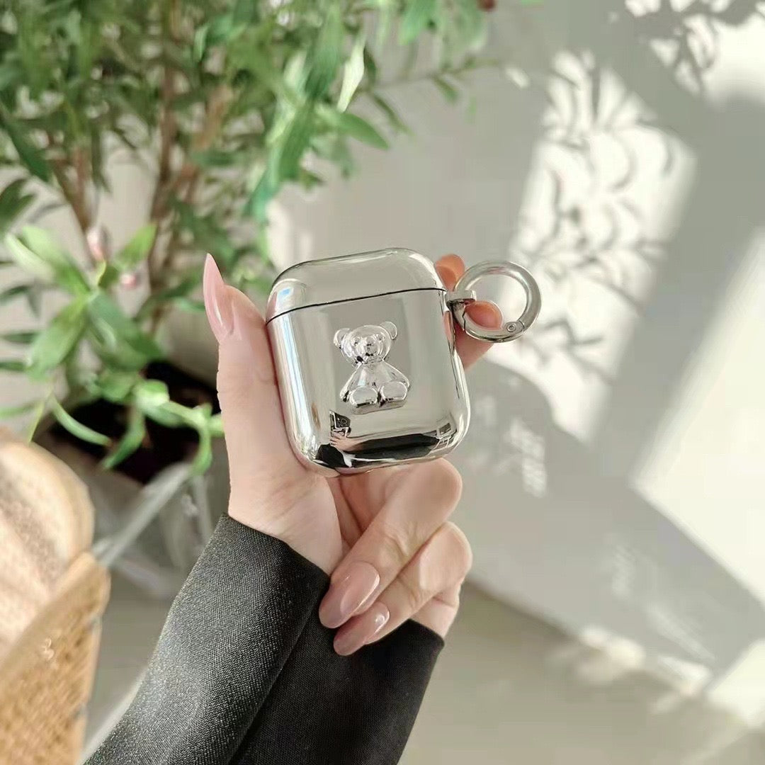 Chrome Chain Bear AirPods Case