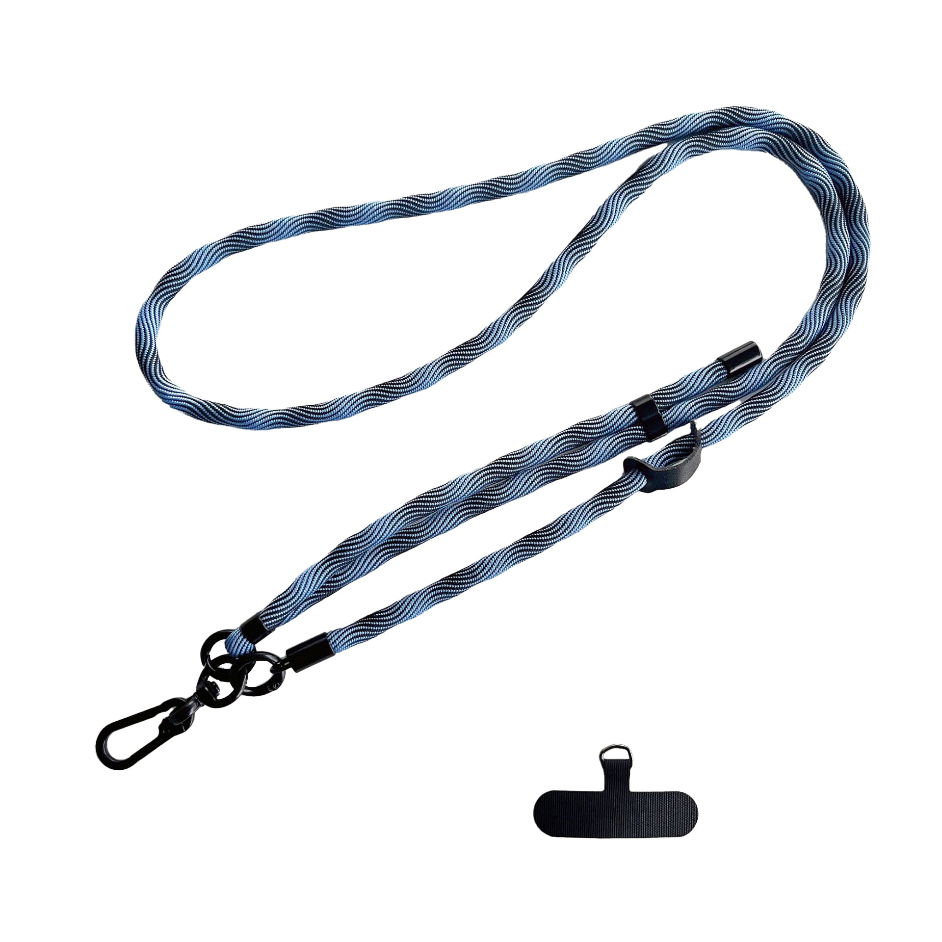 Adjustable Neck & Shoulder Strap (Blue with Black Wave)