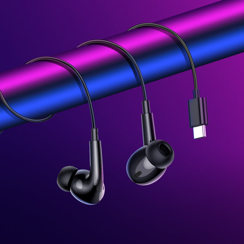 Hoco USB-C Wired Volume Controlled Soft Buds Digital Earphones with Mic